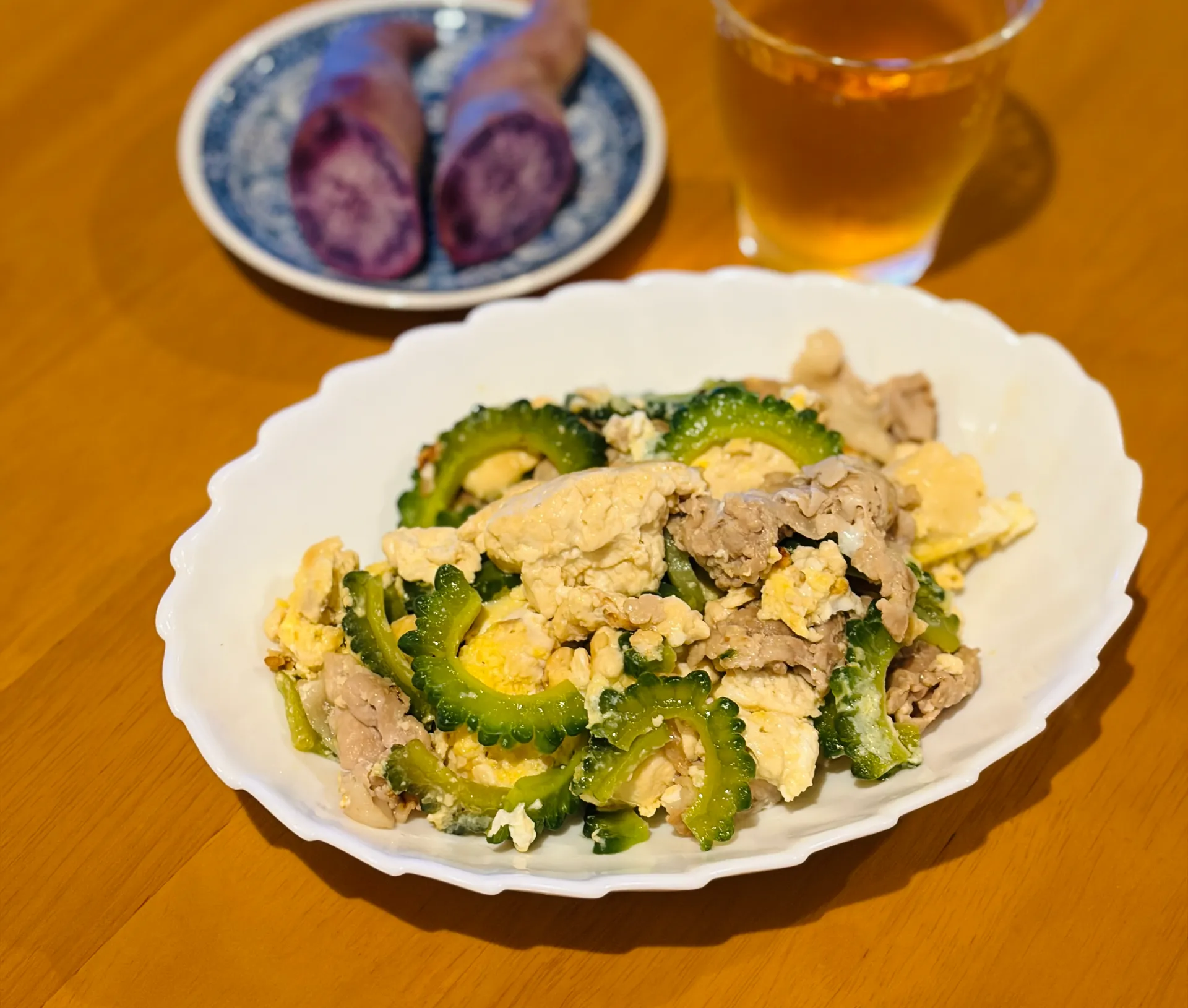 石垣島で、石垣産のゴーヤで作りました😁